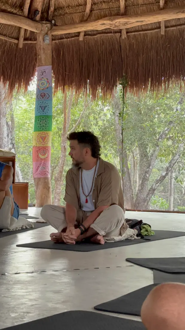 Meditation at a spiritual retreat in Tulum