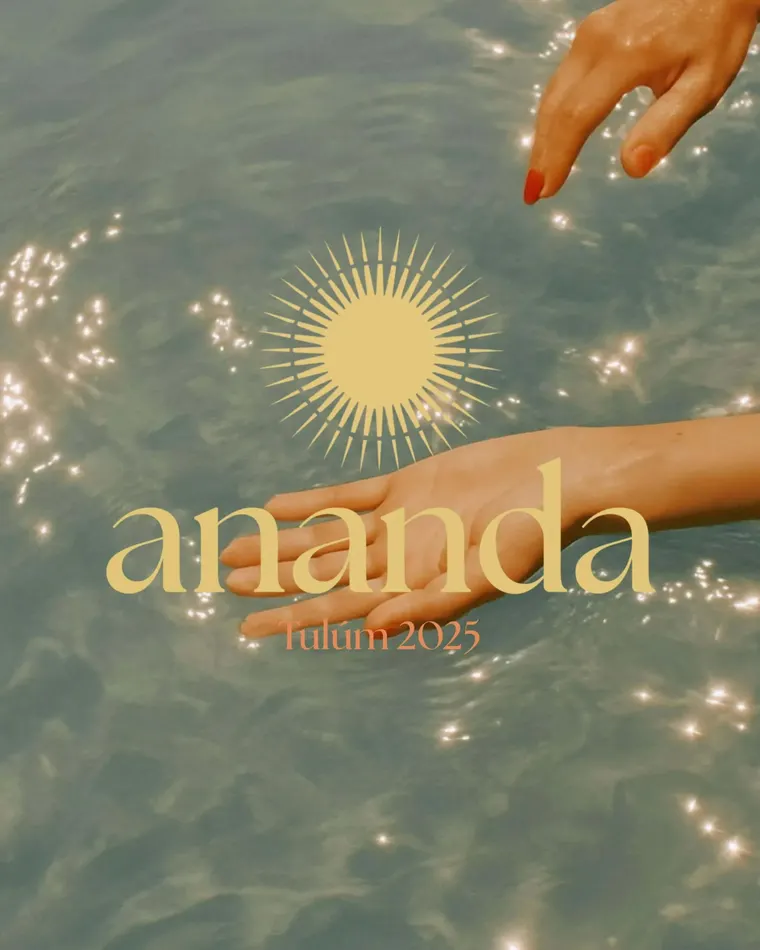 Ananda retreat flyer at Pepem, Tulum, Mexico