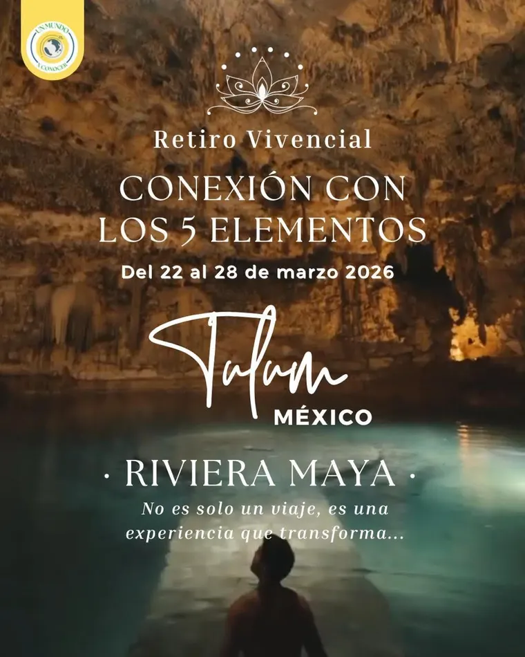 Conexión con los 5 Elementos retreat flyer at Pepem, Tulum, Mexico