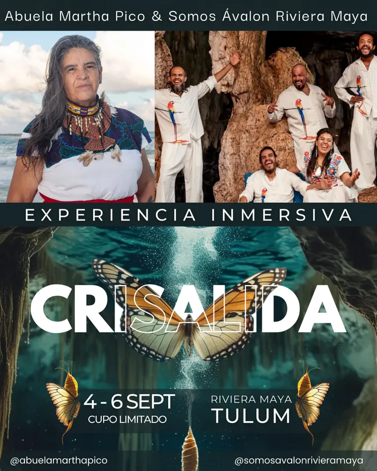 Crisálida retreat flyer at Pepem, Tulum, Mexico