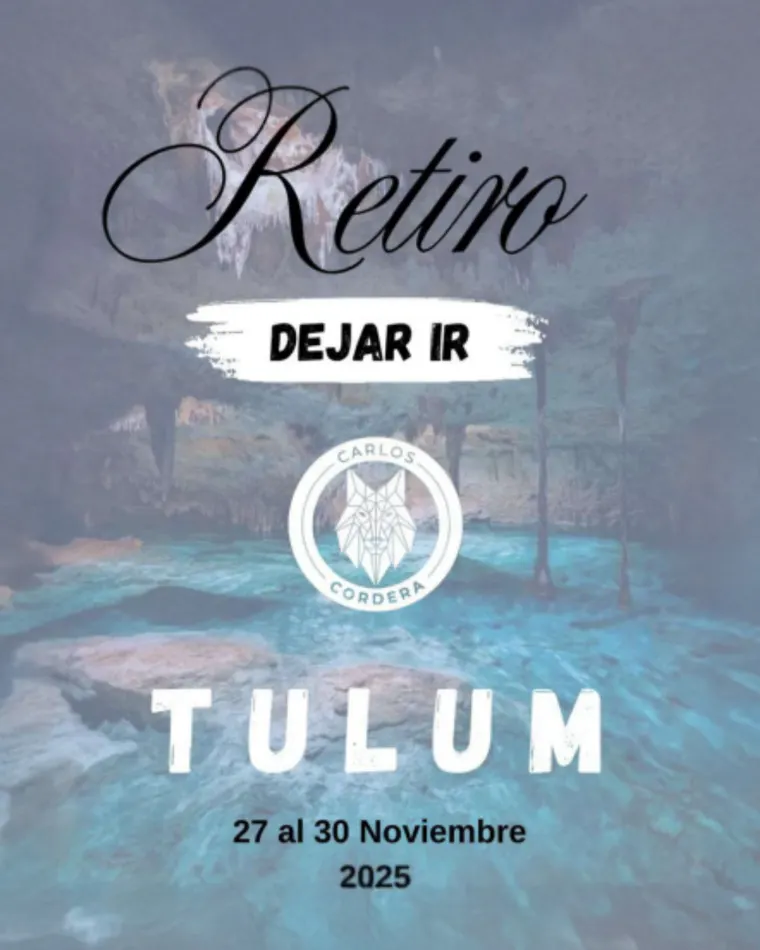 Dejar Ir retreat flyer at Pepem, Tulum, Mexico