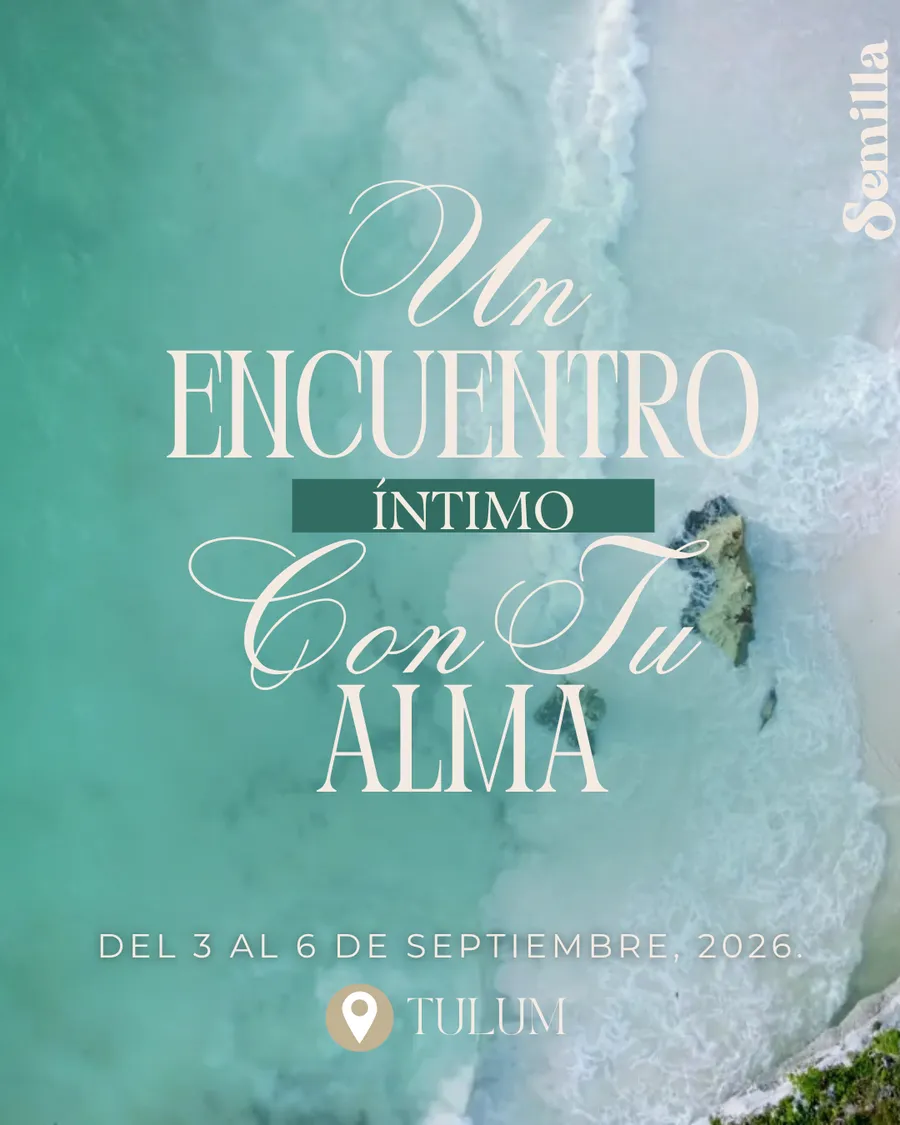 Retiro Semilla retreat flyer at Pepem, Tulum — September 3–6, 2026